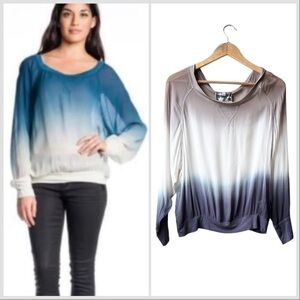 NWT Young Fabulous & Broke Red Rock Ombré Sheer Top Sz M